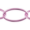 0,5m Aluminium Kette 38x21mm Rosa